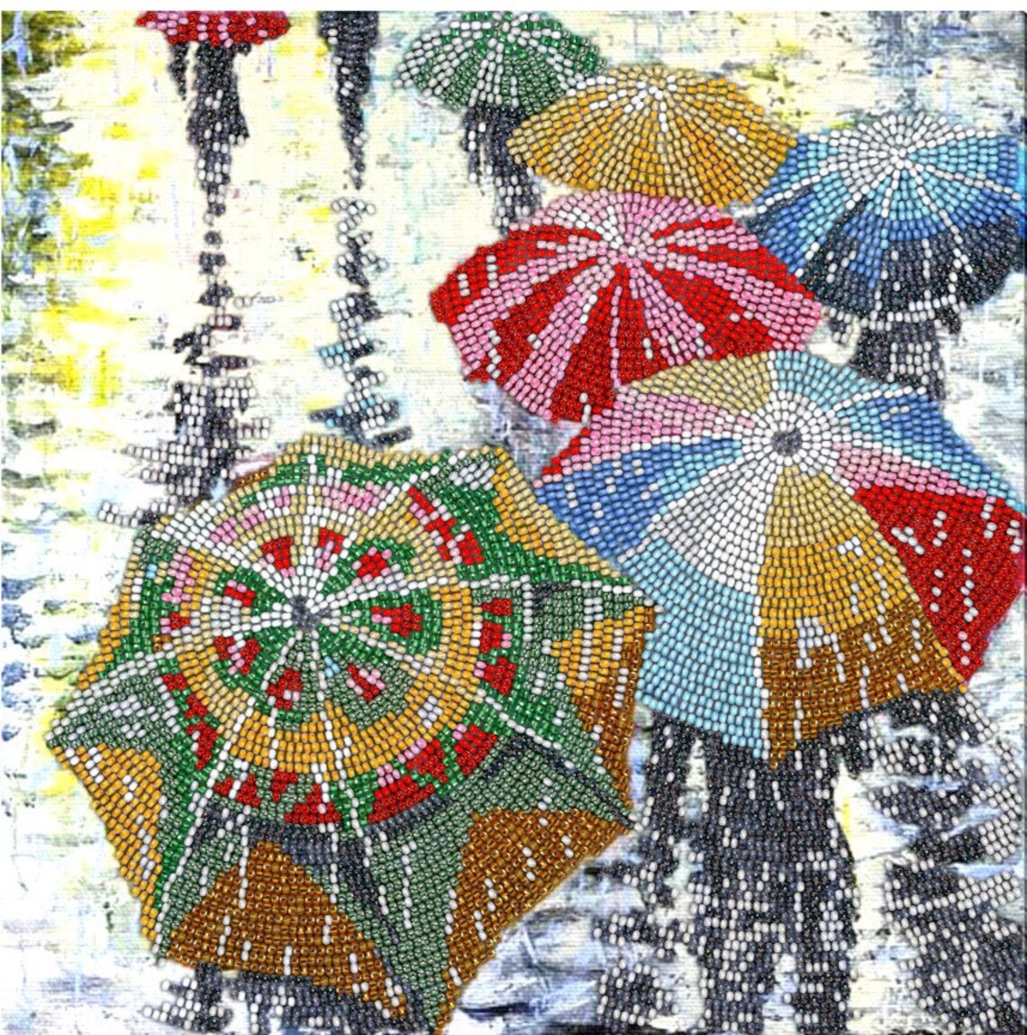 Umbrellas Beading Kit hand embroidery Etsy