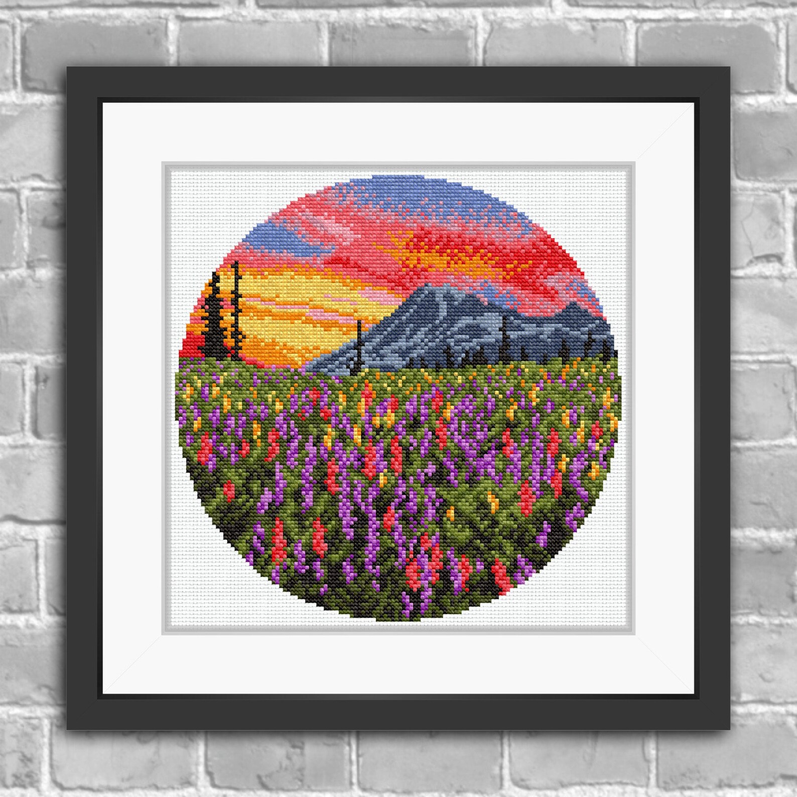 Mountain Meadows Cross Stitch Kit hand embroidery Etsy
