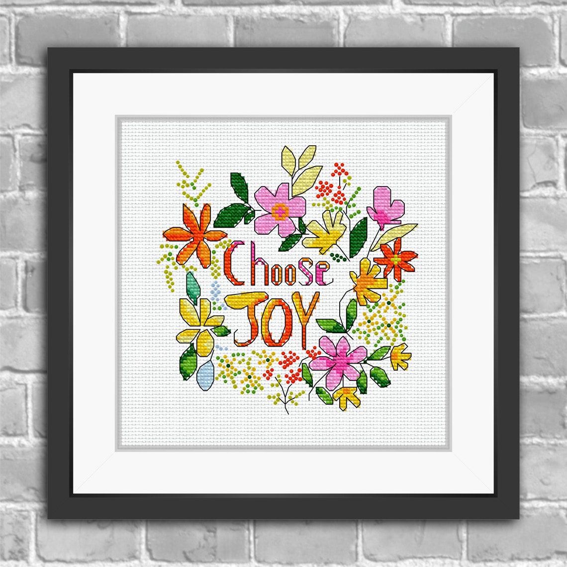 Choose Joy 2 Cross Stitch Kit hand embroidery | Etsy