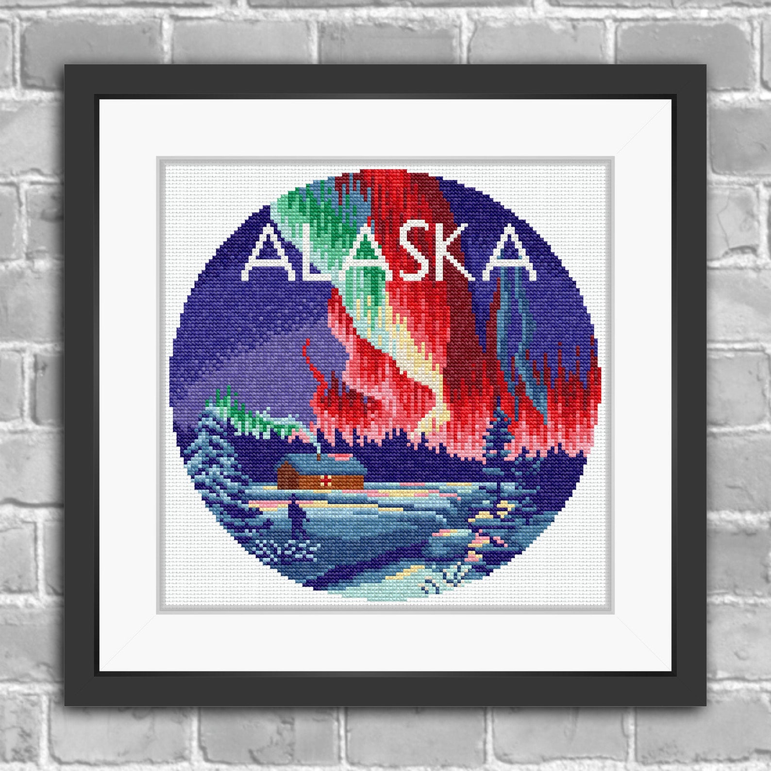 Alaska Cross Stitch Kit Hand Embroidery Etsy