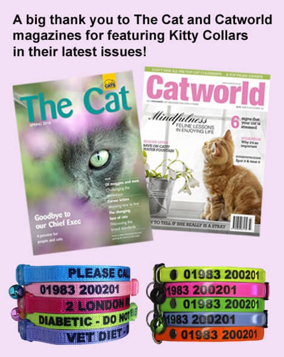 personalised reflective cat collars