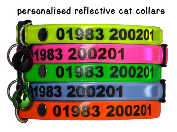 personalised reflective cat collars