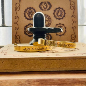 Om Aum Namah Shivaya bracelet Shiva Brass Bracelet - Wrist Band - Kada - Handmade Brass Bracelet