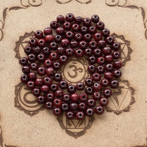 Red Sandalwood Beads - 8 MM Natural Sandalwood - Loose Sandalwood beads - Meditation prayer beads - Yoga Jewellery Findings DIY Accessories
