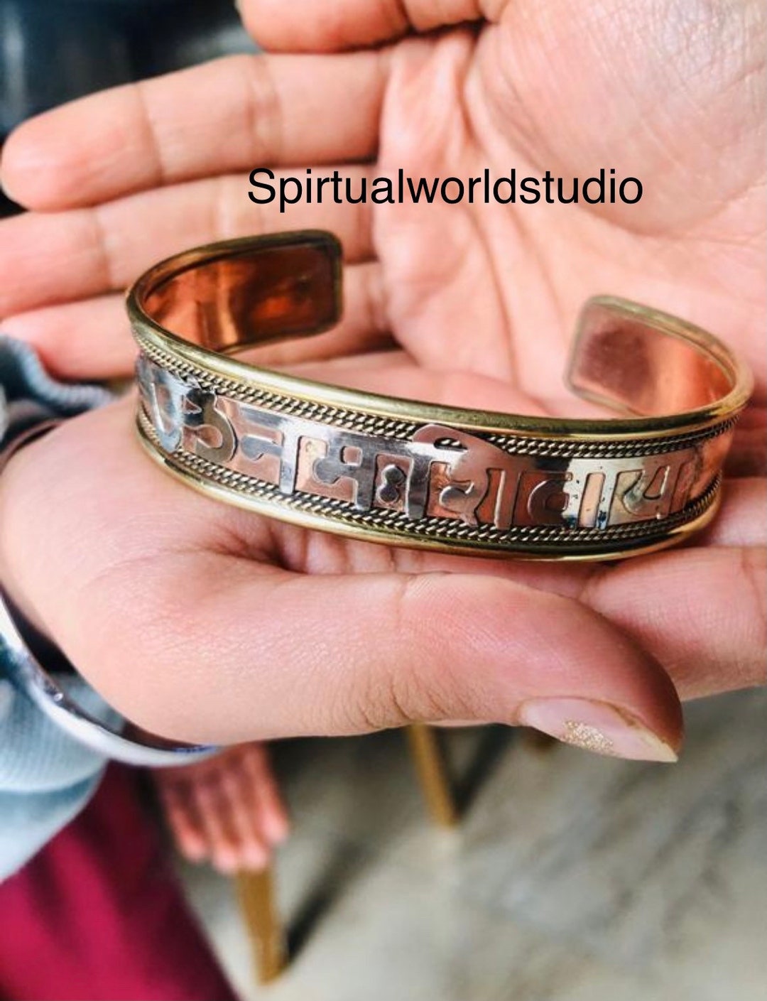 Buy Handmade Om Aum Namah Shiva Shivah Hindu Brass and Copper Bracelet God  Shiva Brass Copper Mantra Adjustable Online in India 