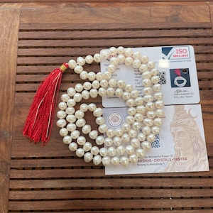 Gecertificeerde natuurlijke South Sea Pearl Mala: 108 rozenkranskralen
