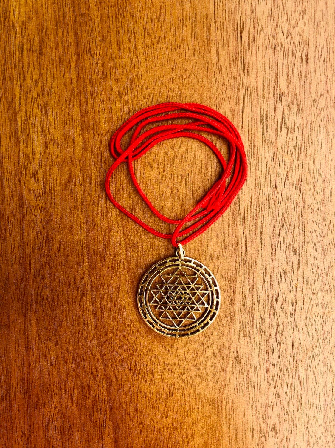 Shri Yantra Pendant Shree Yantra Pendant Brass Spiritual Jewellery