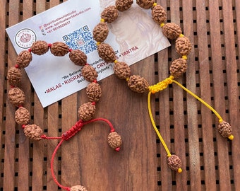 Rudraksha bracelet - 3 face Mukhi Rudraksha - Shiva Bracelet - Energised Blessed Rudraksha 3 mukhi- Rudraksha Japa mala bracelet