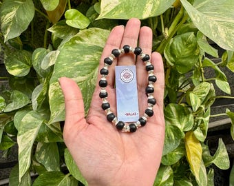 Karungali Bracelet | Ebony Wood Stretch Bracelet | Natural Wooden Beads | Spiritual & Minimalist Wrist Wear