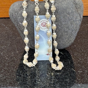 Pure Silver Tulsi Mala | Handcrafted Spiritual Beads Necklace | 925 Silver Chain | Meditation & Prayer Accessory