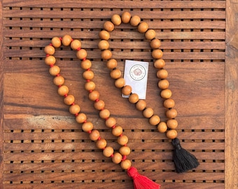Fragrant Sandalwood Japa Bracelet 8mm • Meditation Wrist Mala • Spiritual Yoga Bracelet • Calming Wood Beads • Christmas Gift