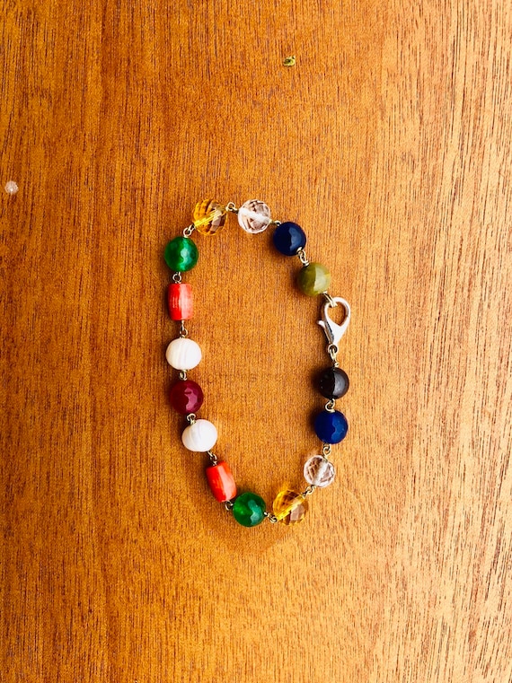 Buy Navratna Nine Stone Handmade Bracelet Planetary Bracelet Perfect Gift for Her Navratna 9 Planets Bracelet Online in India Etsy