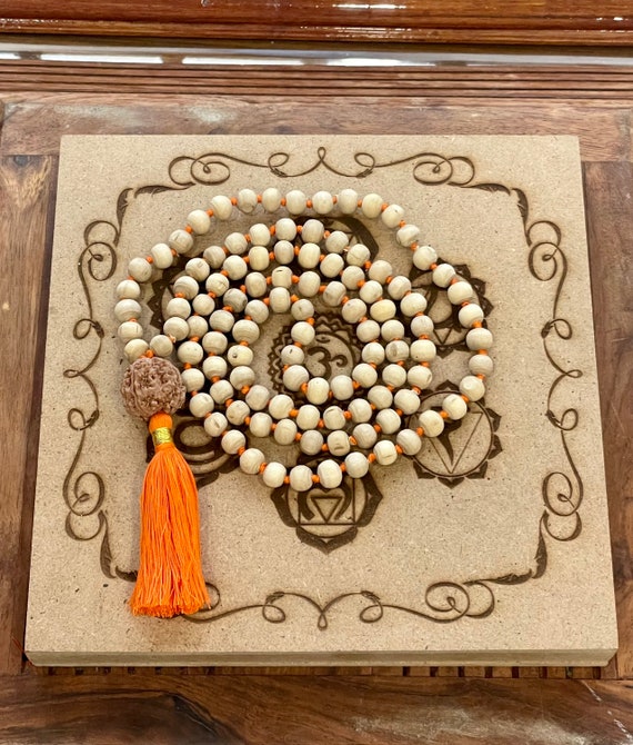 Tulsi Japa Mala 108 Prayer Beads Hindu Yoga Meditation Hare