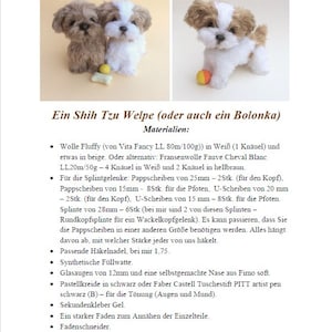 PDF-Häkelanleitung Shih Tzu Welpe/ Bolonka only in GERMAN language Bild 2