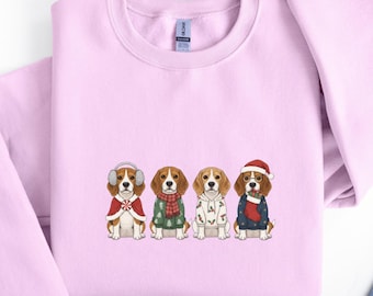 Beagle Christmas Sweatshirt, Dog Lover Gift, Cute Holiday Dog Shirt, Funny Beagle Sweater, Xmas Dog Crewneck, Beagle Mom Outfit