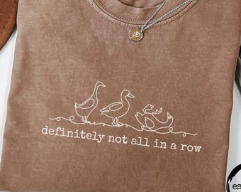 Funny Duck Shirt, Comfort Colors Ducks Not in a Row Shirt, Teacher Appreciation Tee, Quirky Animal Drawing, Mental Health Humor Shirt