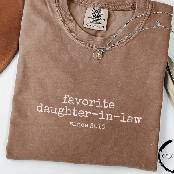 Favorite Daughter-in-Law Shirt, Funny In-Law Gift, Custom Year Family Tee, Daughter-in-Law Birthday Tee, Minimalist Humor Tee, Wedding Gift