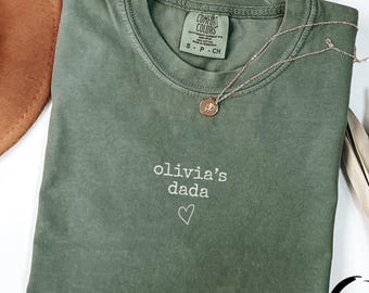 Personalized Dada Shirt, Custom Dad Name Tee, First Fathers Day Gift for Dada, Cute Dad Shirt, Family Name Shirt, Minimalist Dad Gift