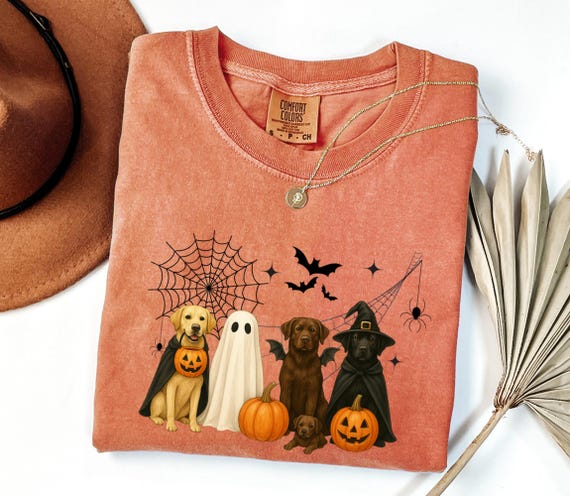 Halloween Dog Shirt, Comfort Colors, Halloween Labrador Shirt, Dog Lover Halloween Shirt, Ghost Dog Shirt, Dog Lover Shirt, Lab Lover Tee