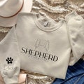 Shepherd Mama, Personalized Sweatshirt, Hoodie, Dogs Ears, German Shepherd owner, Customizable Dog Shirt, German Shepherd mom,Name on sleeve