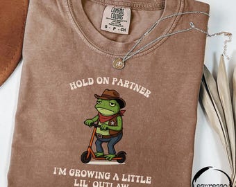 Funny Pregnancy Announcement Shirt, Comfort Colors Western Frog Shirt, Unhinged Tee, Pregnancy Reveal Shirt, First Time Mom Gift, Scooter