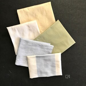 Pure Dupioni Silk 5pcs 12”x10” ea C24