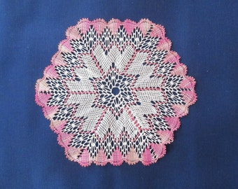 Bobbin Lace PDF Pattern for a Hexagon Motif with Fans, Spiders, Half Stitch Trails (& Optional Gimp)