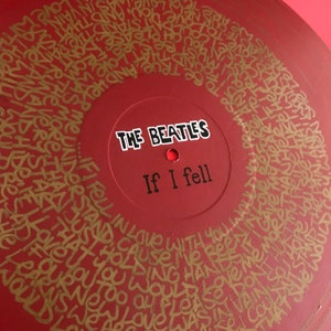 The Beatles If I Fell Lyrics Hand Painted On Vinyl By Midge Etsy The Beatles If I Fell Lyrics Hand Painted On Vinyl By Midge Etsy