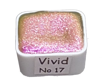 Vivid Series No 17 - Supershift Chameleon Handmade Watercolour Paint - Metallic Glitter Shimmer Calligraphy