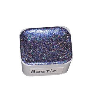 Beetle - Nature Series - Holo Chameleon Handgefertigte Aquarell Farbe Metallic Glitter Color Shift