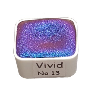 Vivid Series No 13 - Super shift Chameleon Handgefertigte Aquarellfarbe - Metallic Glitter Schimmer Kalligraphie