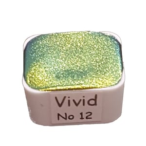 Vivid Series No 12 - Supershift Chameleon Handmade Watercolour Paint - Metallic Glitter Shimmer Calligraphy