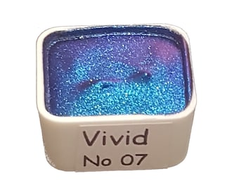 Vivid Series No 07 - Superschicht Chamäleon handgemachte Aquarellfarbe - Metallic Glitter Schimmer Kalligraphie