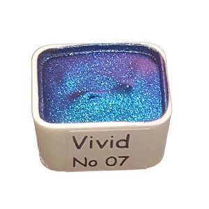 Vivid Series No 07 - Superschicht Chamäleon handgemachte Aquarellfarbe - Metallic Glitter Schimmer Kalligraphie