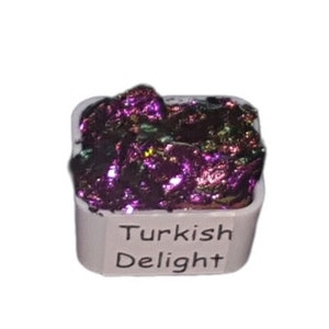 Turkish Delight *Flaky* Chameleon Handmade Watercolour Paint - Half Pan - Metallic Color Shift Paint