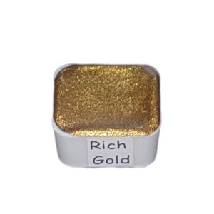 Rich Gold *Golden Series* Handmade Gold Chrome Watercolour Paint - Metallic Glitter Shimmer
