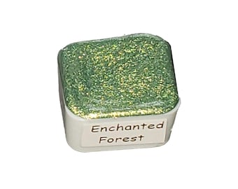 Serie Fairy - Foresta Incantata - Pittura ad acquerello fatta a mano Chameleon, effetto metallizzato oro
