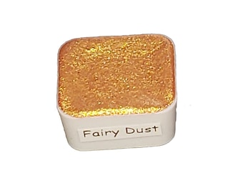 Seria Fairy - Fairy Dust - Chameleon Ręcznie robiona farba akwarelowa Metaliczny złoty efekt