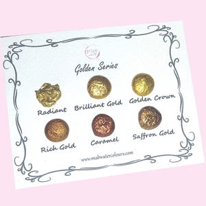 Golden Series - Gold Watercolour Paint Dot Card Sample Tester
