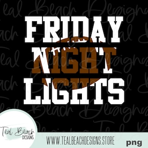 Friday Night Lights - Digital Png File - T-shirt Design Clip Art - INSTANT DOWNLOAD