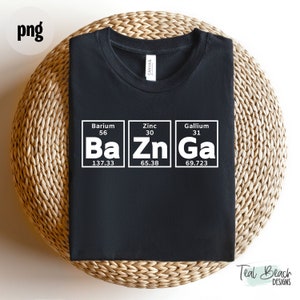 Bazinga Periodic Table png - Digital Png File - T-shirt Sublimation Design Clip Art - INSTANT DOWNLOAD