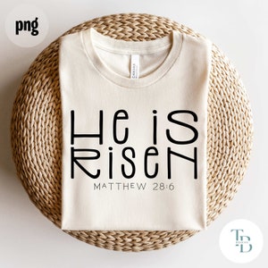 Easter png | Easter t-shirt | Christian Easter | He is Risen | Religious png | Easter Sunday | Jesus is Risen | Word Art | Sublimation