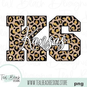 Kansas State - Leopard Print - Digital Png File - T-shirt Sublimation Design Clip Art - INSTANT DOWNLOAD