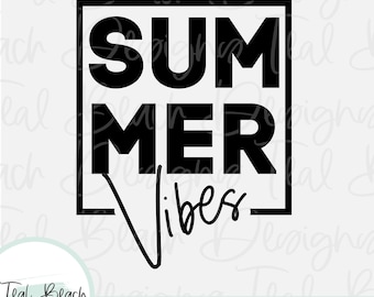 Summer Vibes - Digital Png File - T-shirt Sublimation Design Clip Art - INSTANT DOWNLOAD
