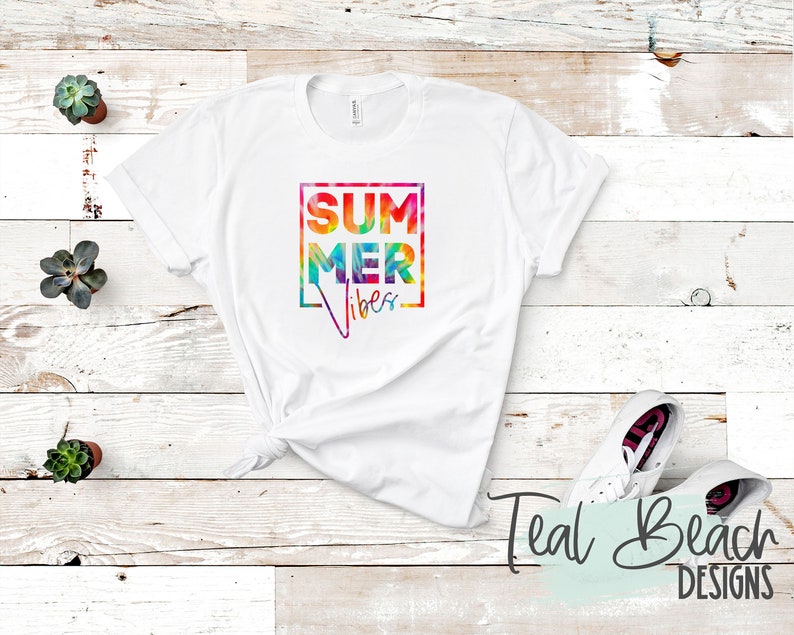 Download Summer Vibes Tie-Dye Digital Png File T-shirt Sublimation ...