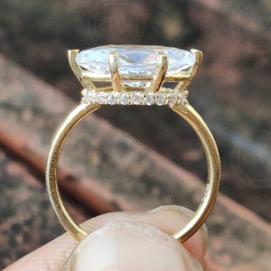 1.70 Ct 14K Gold Marquise Moissanite Engagement Ring, East West Wedding Ring for women, Anniversary Ring, Minimalist Moissanite Gold Ring