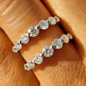 Bubble Prong MoissaniteEnhancer Eheringe, hochkarätige Verlobungsringjacke, Ringvergrößerer und Verpackungen, Damenringschutz