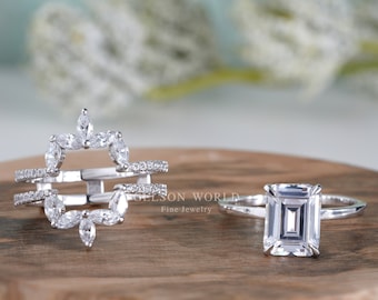 Moissaniet ringversterker, sterlingzilveren trouwringomslag