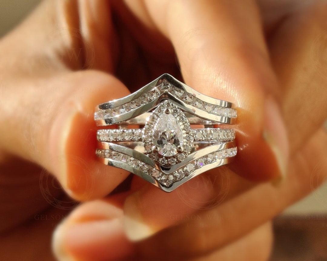 Moissanite Enhancer Ring, Ring Wraps, Wedding Ring Enhancers, Ring