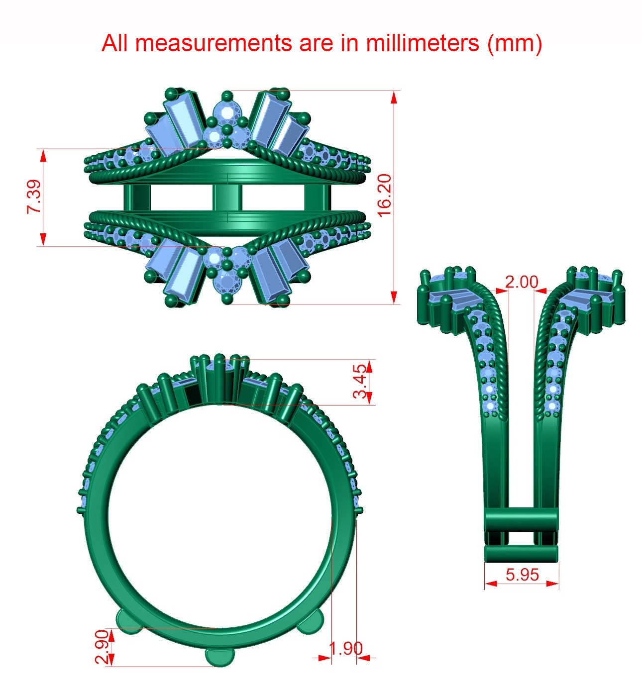 Ring Enhancer Ring Enhancers and Wraps 14K Gold Moissanite Etsy
